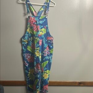 Vintage Agapo Floral Hippe Overalls with Pockets SZ M